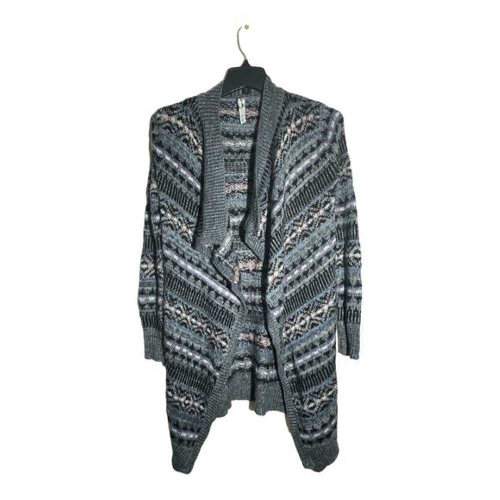 Bethany Mota Womens Multicolor Super Soft Draped Cardigan Oversized Size xs